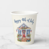 Feestelijke 4th of July Barbecue Picnic Papieren Bekers (Voorkant)