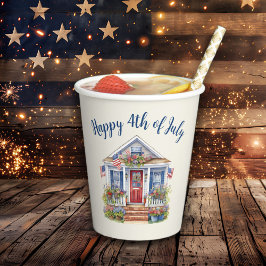 Feestelijke 4th of July Barbecue Picnic Papieren Bekers