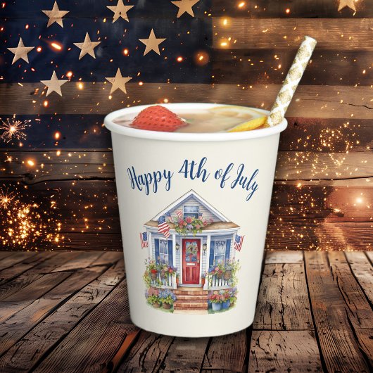 Feestelijke 4th of July Barbecue Picnic Papieren Bekers