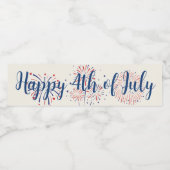 Feestelijke 4th of July Barbecue Picnic Waterfles Etiket (Enkel label)