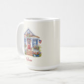 Feestelijke 4th of July Gepersonaliseerde Patriott Koffiemok (Voorkant links)