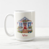 Feestelijke 4th of July Gepersonaliseerde Patriott Koffiemok (Links)