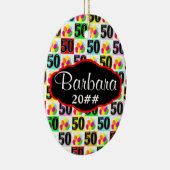 FEESTELIJKE 50E GEPERSONALISEERDE EN GEDATEERDE OR KERAMISCH ORNAMENT (Rechts)