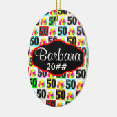 FEESTELIJKE 50E GEPERSONALISEERDE EN GEDATEERDE OR KERAMISCH ORNAMENT (Links)