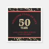 Feestelijke 50e klas reünie partij servet (Voorkant)