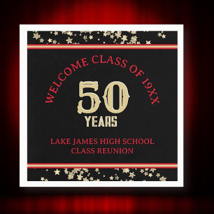 Feestelijke 50e klas reünie partij servet