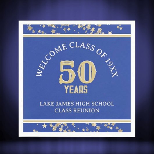 Feestelijke 50e klas reünie partij servet