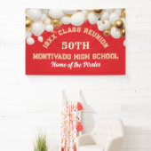 Feestelijke 50e klasreünie-feestbanner spandoek (Insitu)