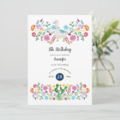 Feestelijke 5e verjaardag meisje FIESTA LLAMA Folk Kaart