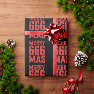 Feestelijke 666 Prettig Kerstfeest Rock & Metal Ke Cadeaupapier