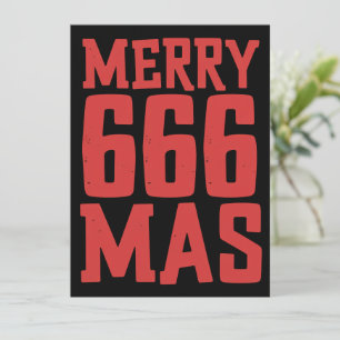 Feestelijke 666 vrolijk kerstfeest Rock & Metal Ke Feestdagenkaart