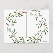 Feestelijke 67 – Helder Kerstcijfersontwerp Briefkaart (Achterkant)