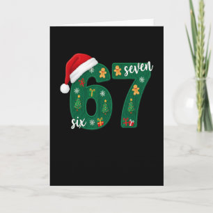 Feestelijke 67 Kersttrui Ontwerp Santa Hoed Ging Kaart
