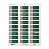 Feestelijke aangepaste familienaam Retouradres Etiket (Full Sheet)