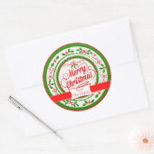 Feestelijke aangepaste Kerst stickers (Envelop)