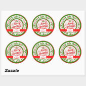 Feestelijke aangepaste Kerst stickers (Vel)