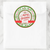 Feestelijke aangepaste Kerst stickers (Tas)