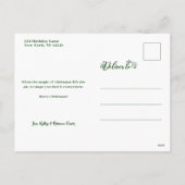 Feestelijke Aangepaste Prettig Kerst Script Foto Feestdagenkaart (Achterkant)