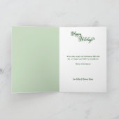 Feestelijke Aangepaste Prettig Kerstmis Script Fot Feestdagen Kaart (Binnen)