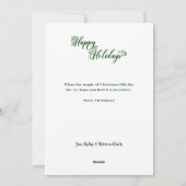 Feestelijke Aangepaste Prettig Kerstmis Script Fot Feestdagenkaart (Achterkant)