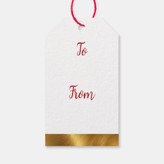 Feestelijke aankopen van Holly Botanical Cadeaulabel (Achterkant)