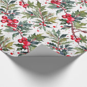 Feestelijke aankopen van Holly Botanical Cadeaupapier (Hoek)