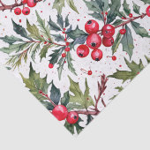 Feestelijke aankopen van Holly Botanical Tissuepapier (Detail)