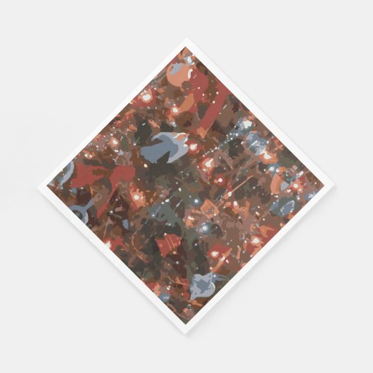 Feestelijke Abstracte Close-up kerstboomlichten Servet (Hoek)