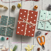 Feestelijke Abstracte kerstset van 3 Inpakpapier Vel