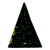 Feestelijke Abstracte Lachende Kleurrijke Verjaard Feesthoedjes (Rechts)