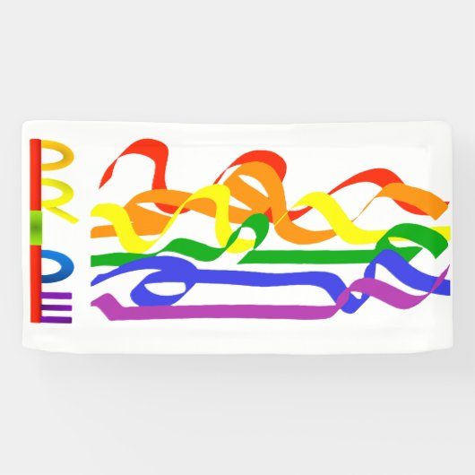 Feestelijke Abstracte PRIDE Regenboog Kleuren Bann Spandoek (Horizontaal)
