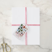 Feestelijke Advent Kalender Wit Cadeaulabel (Met Touw)