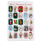 Feestelijke Advent Kalender Wit Medium Cadeauzakje (Voorkant)