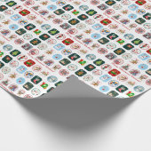 Feestelijke adventskalender cadeaupapier (Hoek)