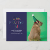Feestelijke AF Funny Pet Photo Holiday Kaart (Voorkant)
