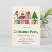 Feestelijke AF Grappig Kerstfeest | Moderne vakant Kaart (Staand voorkant)