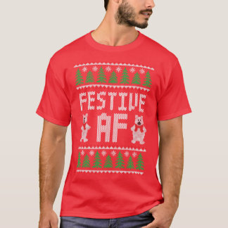 Feestelijke AF Grappige Lelijke Kersttrui T-shirt