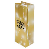 Feestelijke AF Wijn Gift Bag Cadeautas (Voorkant Gekanteld)