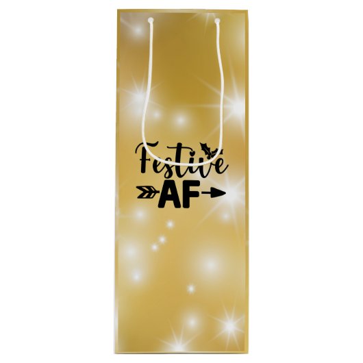 Feestelijke AF Wijn Gift Bag Cadeautas (Voorkant)