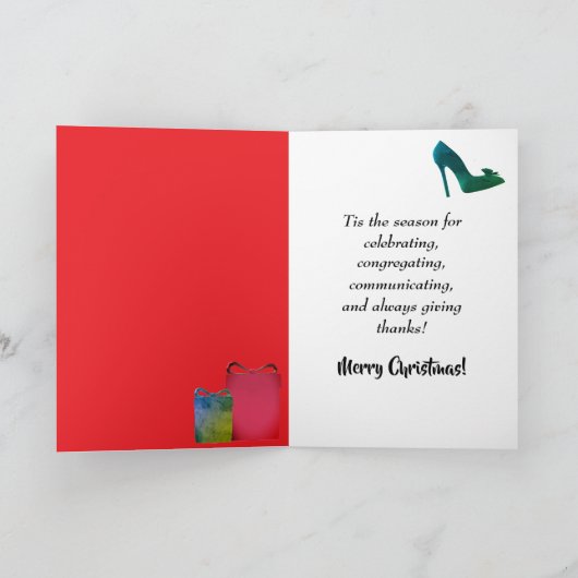 Feestelijke Afro-Amerikaanse kerst Kaart (Binnen)