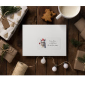Feestelijke Alpaca Kerstmail Etiket