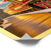 Feestelijke Amerikaanse kersttrein Poster (Hoek)