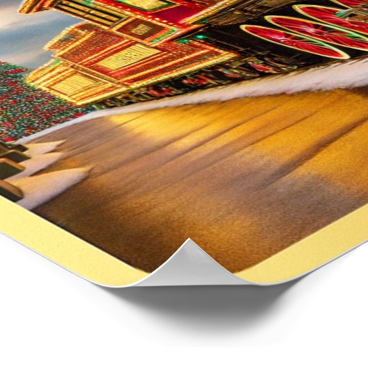 Feestelijke Amerikaanse kersttrein Poster (Hoek)