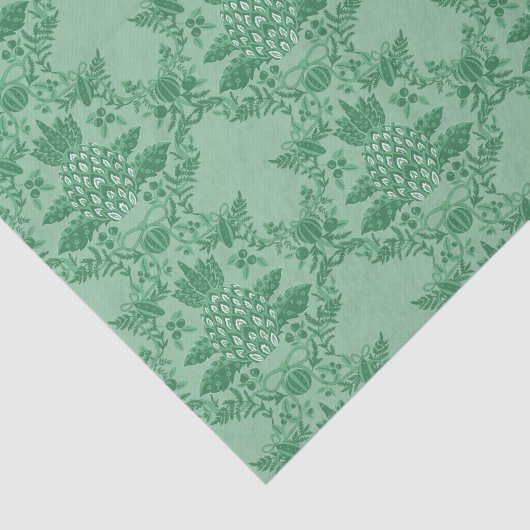 Feestelijke Ananas Kerst Ornamenten Patroon Tissuepapier (Detail)