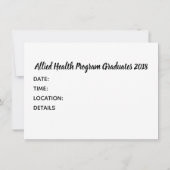 feestelijke Antiek vrouwen vieren platte uitnodigi Kaart (Achterkant)