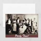 feestelijke Antiek vrouwen vieren uitnodigingen (Voorkant / Achterkant)