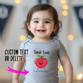🍎 Feestelijke Apple Joy met aangepaste tekst Romper
