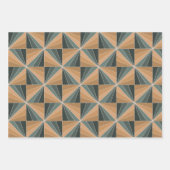 Feestelijke Apple Poinsetta Vakantie Gem Tone Inpakpapier Vel (Voorkant 3)