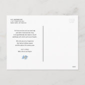 Feestelijke Aquarel Menorah Gelukkig Hanukkah Foto Feestdagenkaart (Achterkant)