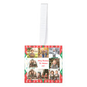 Feestelijke Argyle Liefde Persoonlijke Kerstmis Decoratie (Voorkant)